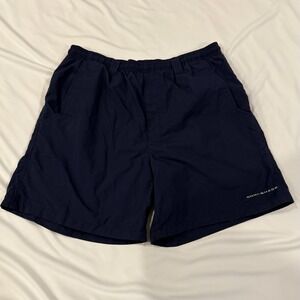 Columbia PFG Omni Shade Shorts Mens Small Navy Blue Fishing Athletic Outdoor